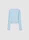 Girls' blue stretch cotton jumper regular fit_4