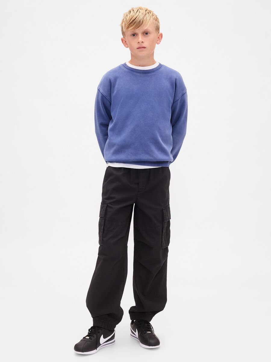 Blue cotton sweatshirt for children_2