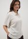 Camicia in misto viscosa e lino bianca regular fit_0