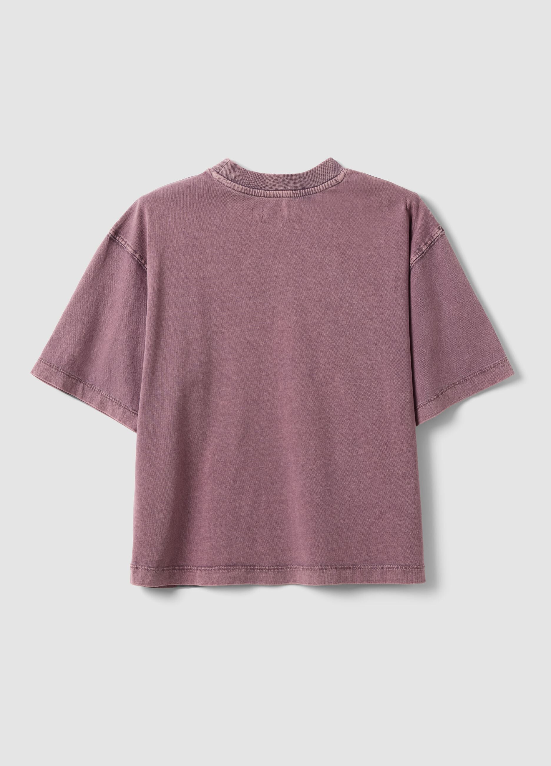 T-shirt in puro cotone rosa da ragazza oversize fit