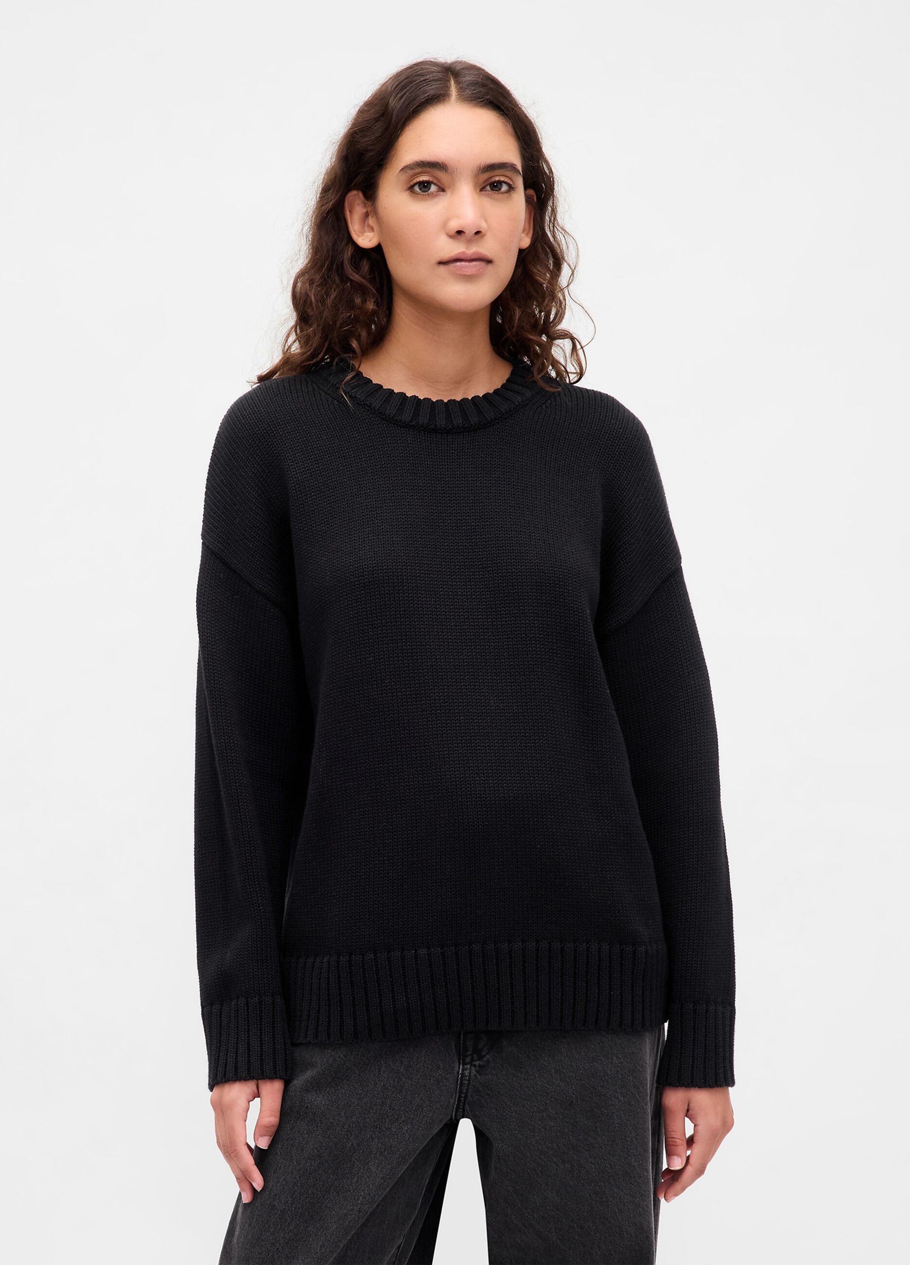 Black cotton sweater
