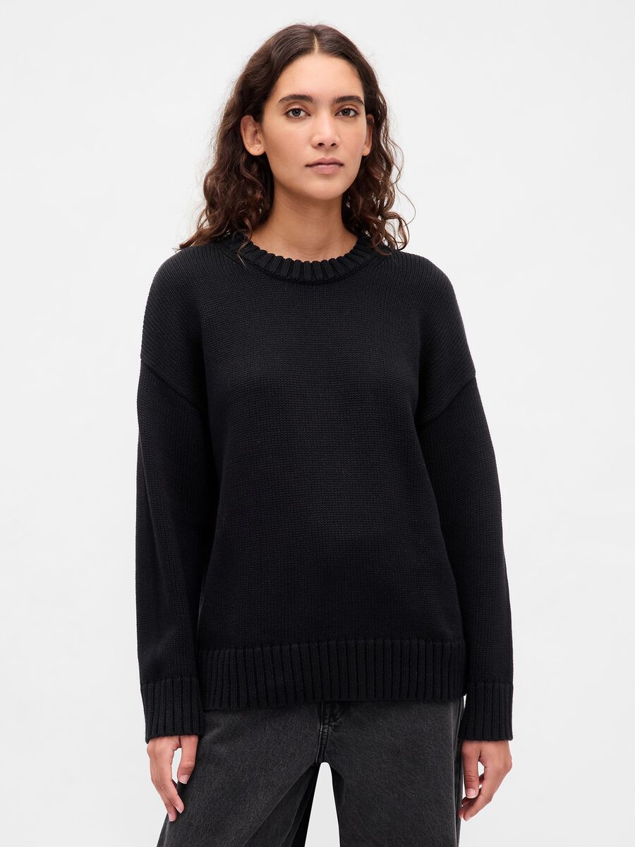Maglione nero in cotone _0