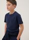 Boys&rsquo; blue pure cotton regular fit T-shirt_0