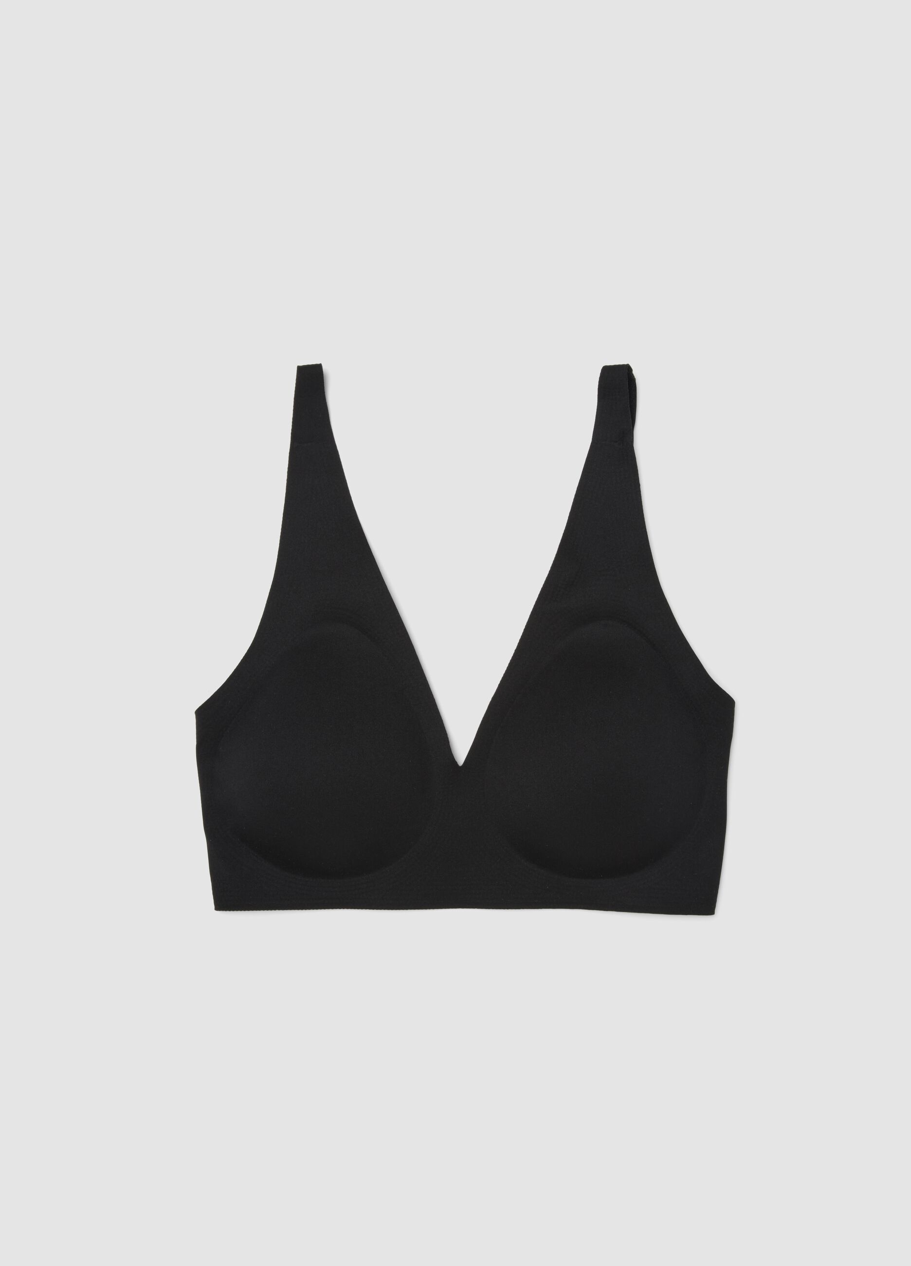 Black bra with removable padding