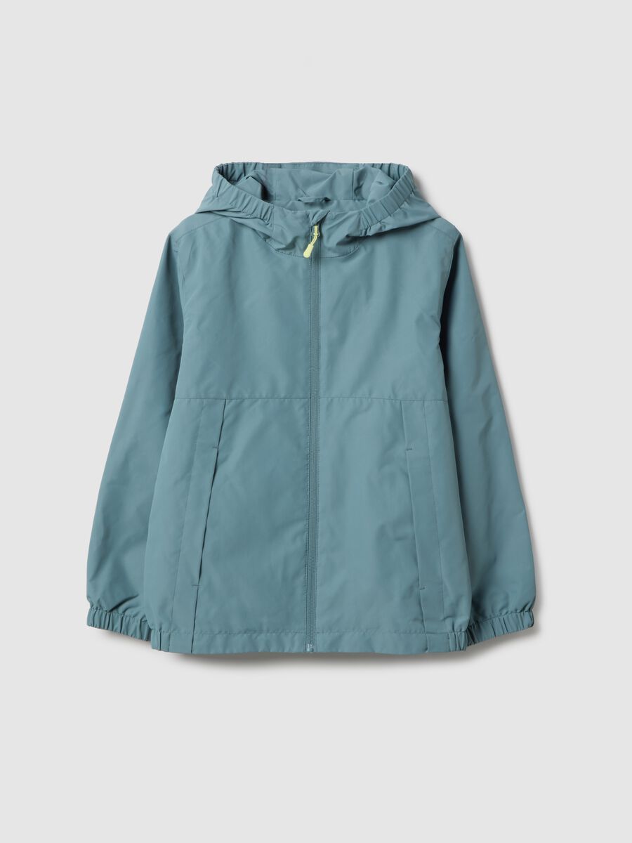 Giacca azzurra con cappuccio da ragazzo regular fit_3