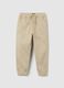 Children's Regular Fit Beige Cotton Trousers_0