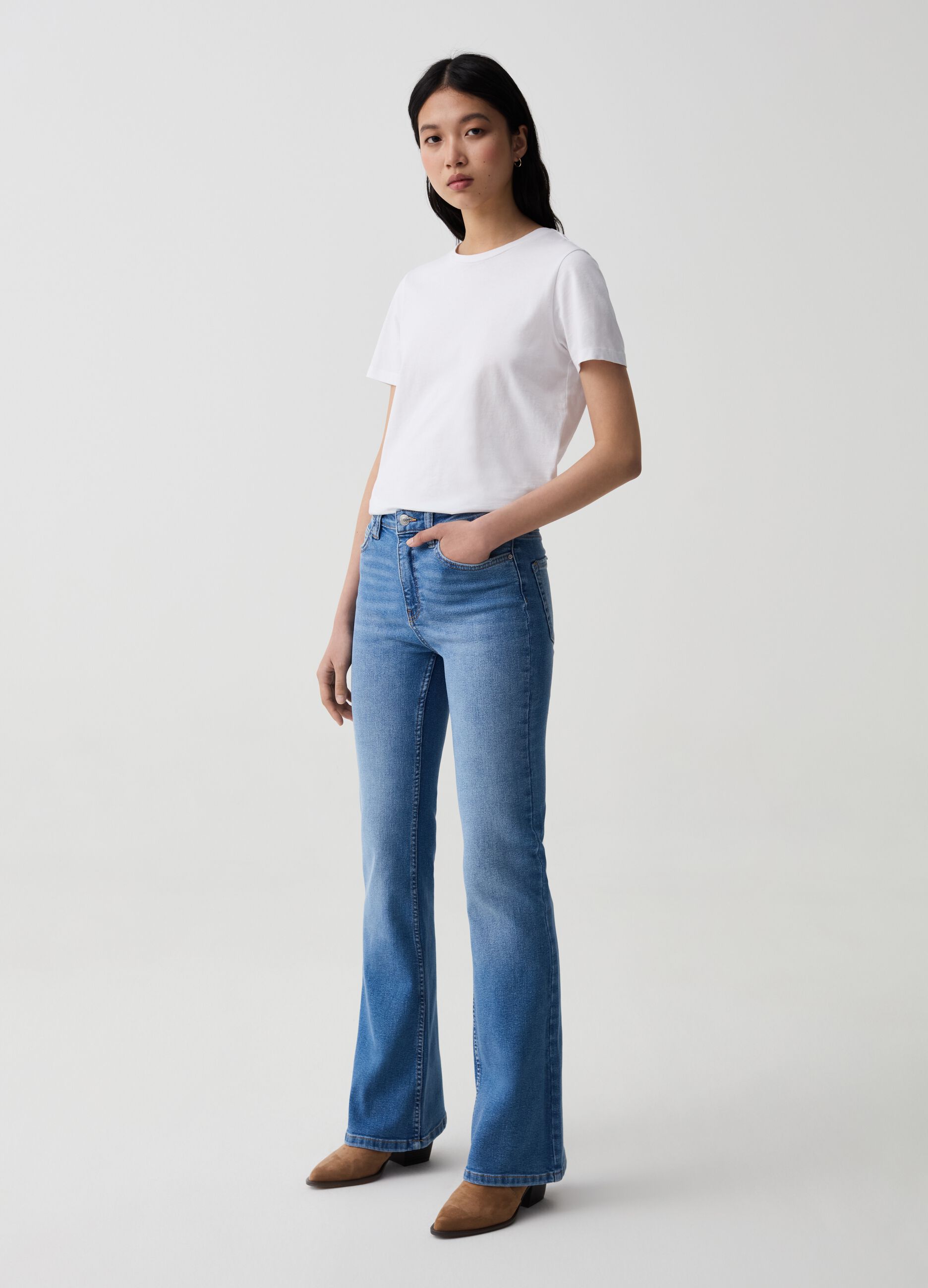 Jeans flare fit stretch