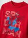 Children's red T-shirt in pure cotton over fit with SpiderMan print_2