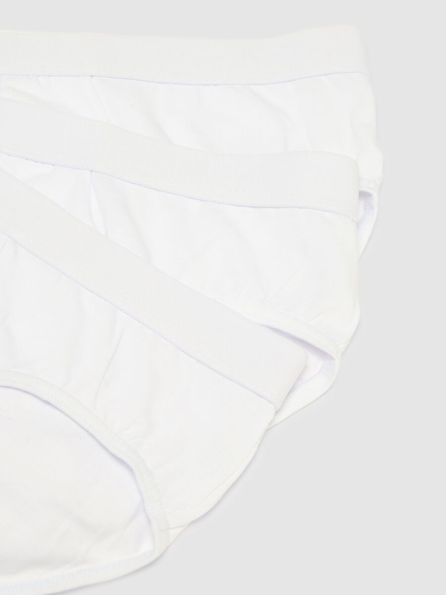 Regular fit white cotton briefs_5
