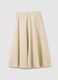 Beige pure cotton skirt_5