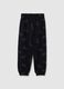 Girls' regular fit pure black cotton trousers_1
