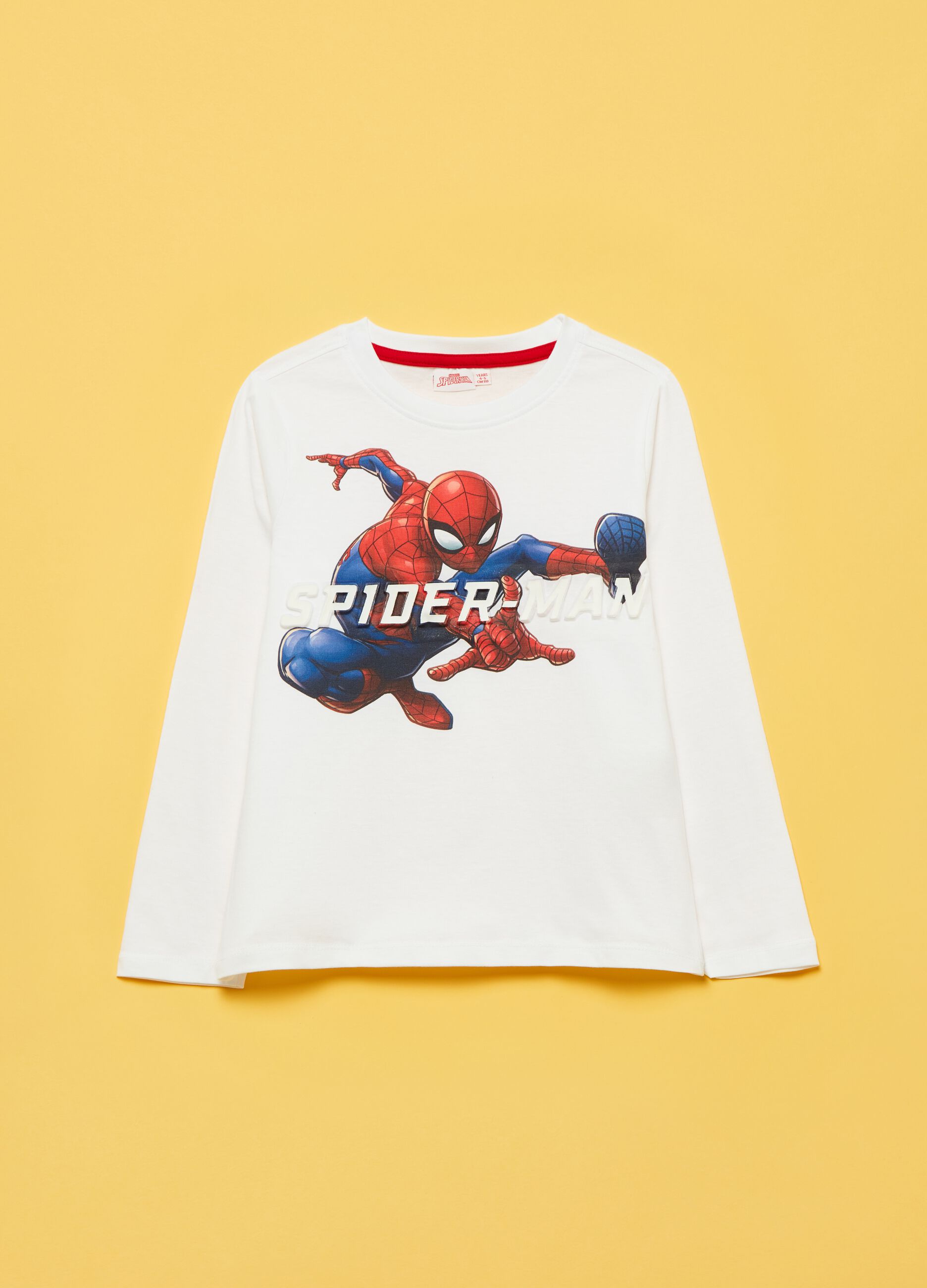 T-shirt with long sleeves and Spider-Man print