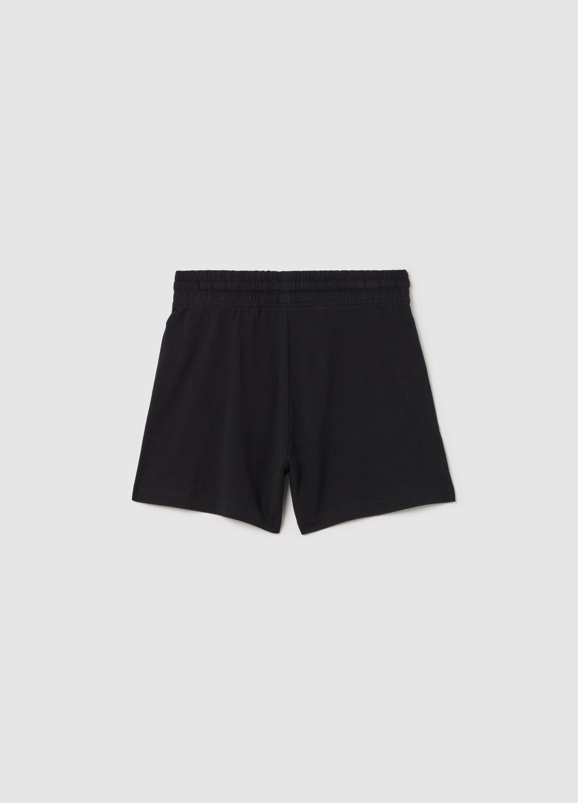 Cotton shorts with drawstring