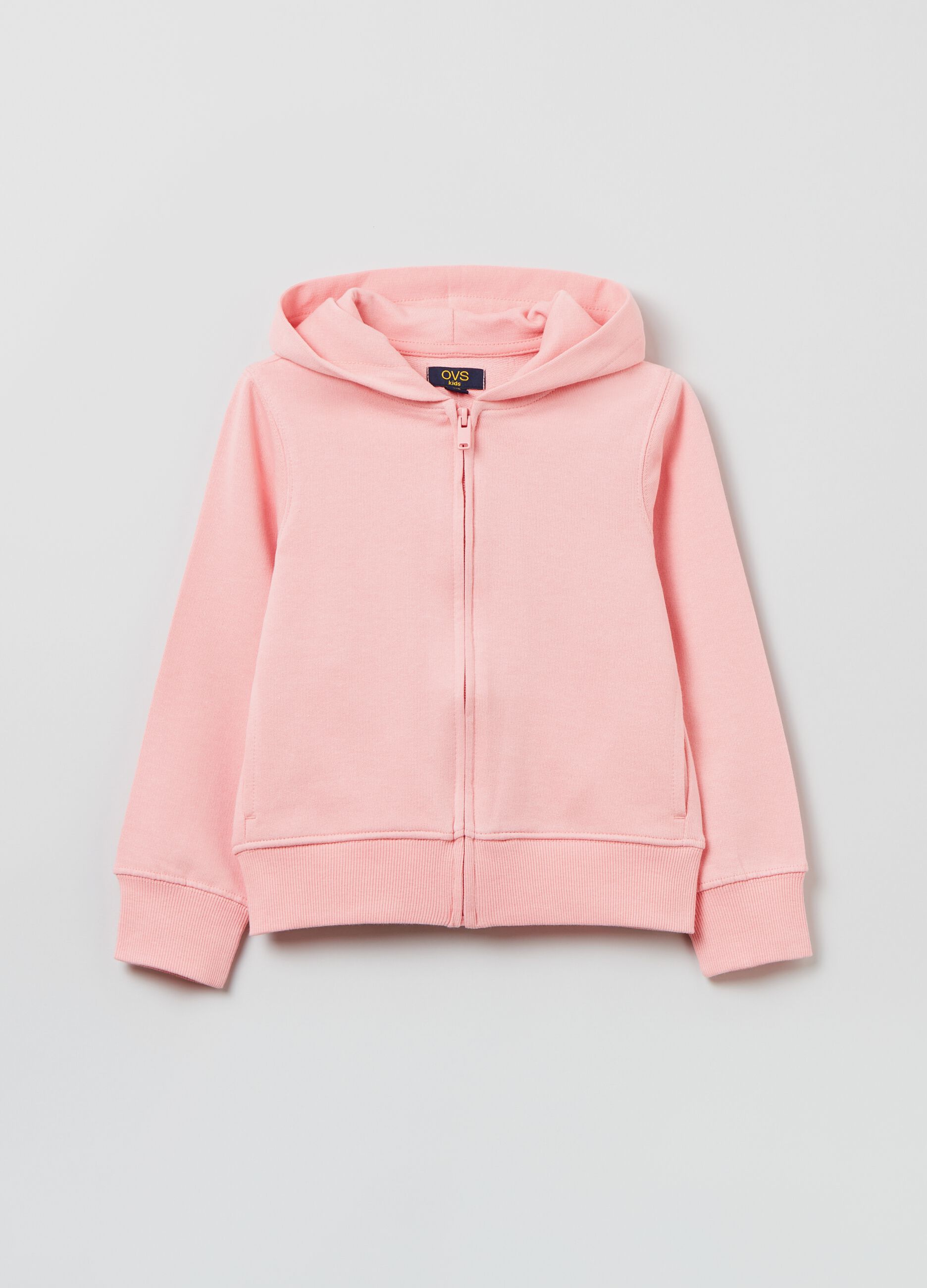 Full-zip in cotone con cappuccio_0