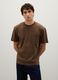 Brown pure cotton regular fit T-shirt_1