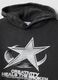 Black cotton-blend hooded sweatshirt with crew neck_1