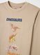 Children's beige pure cotton regular fit T-shirt_2