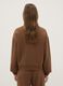 Brown cotton blend regular fit sweatshirt with crew neck_2