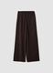 Brown viscose-blend wide-leg jogger trousers_6