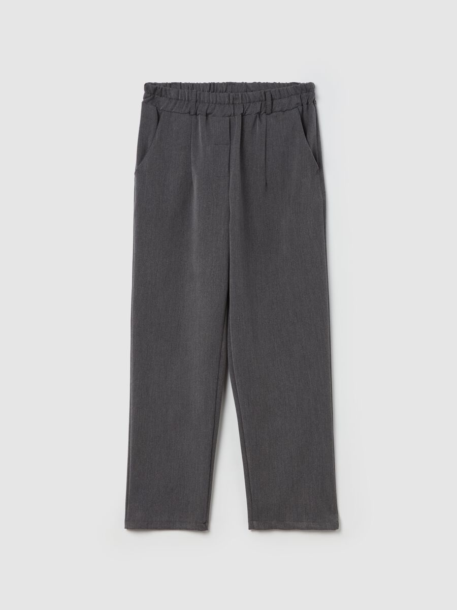 Cropped cigarette trousers with inverted pleats_4