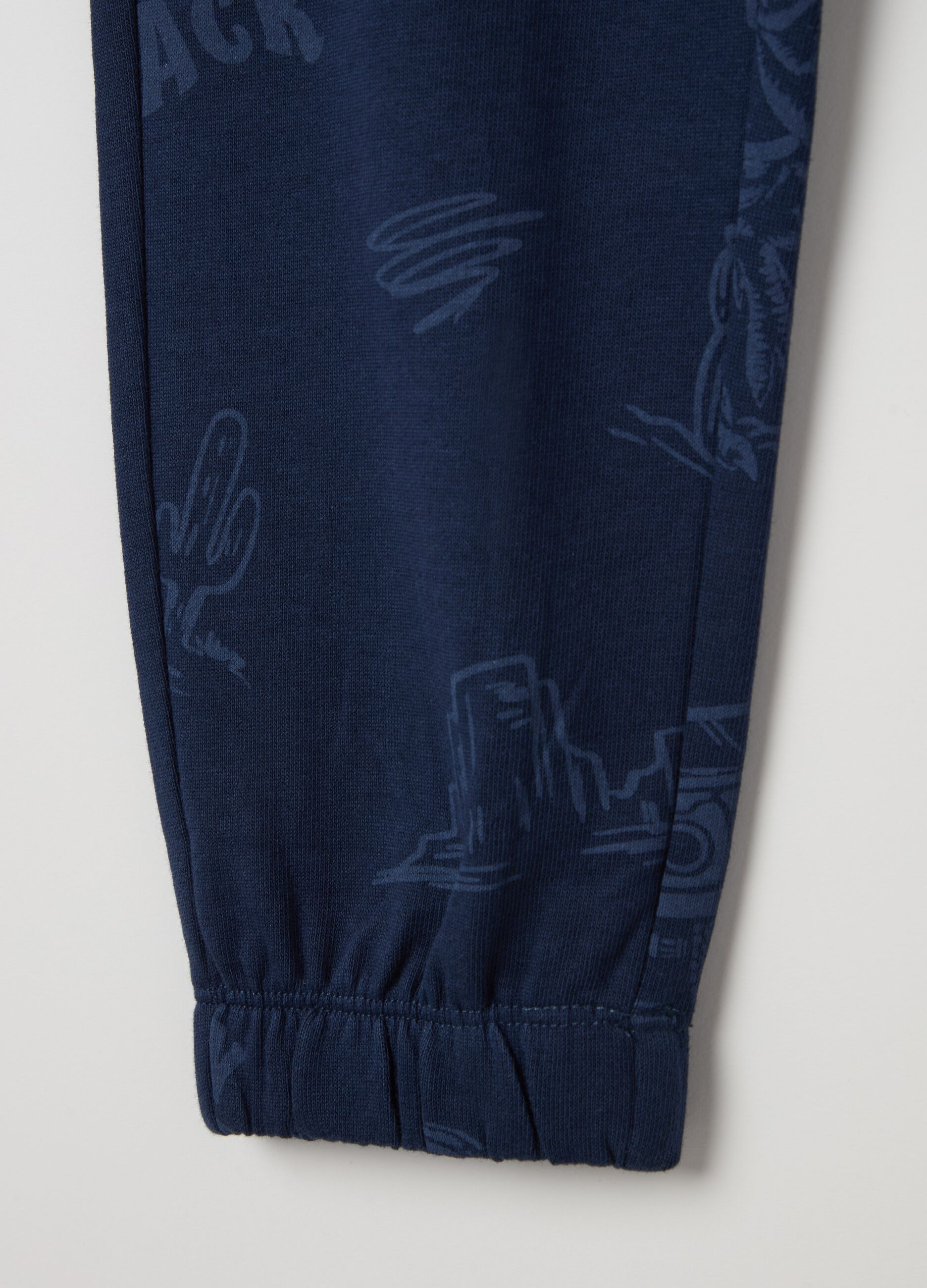 Joggers con coulisse e stampa 