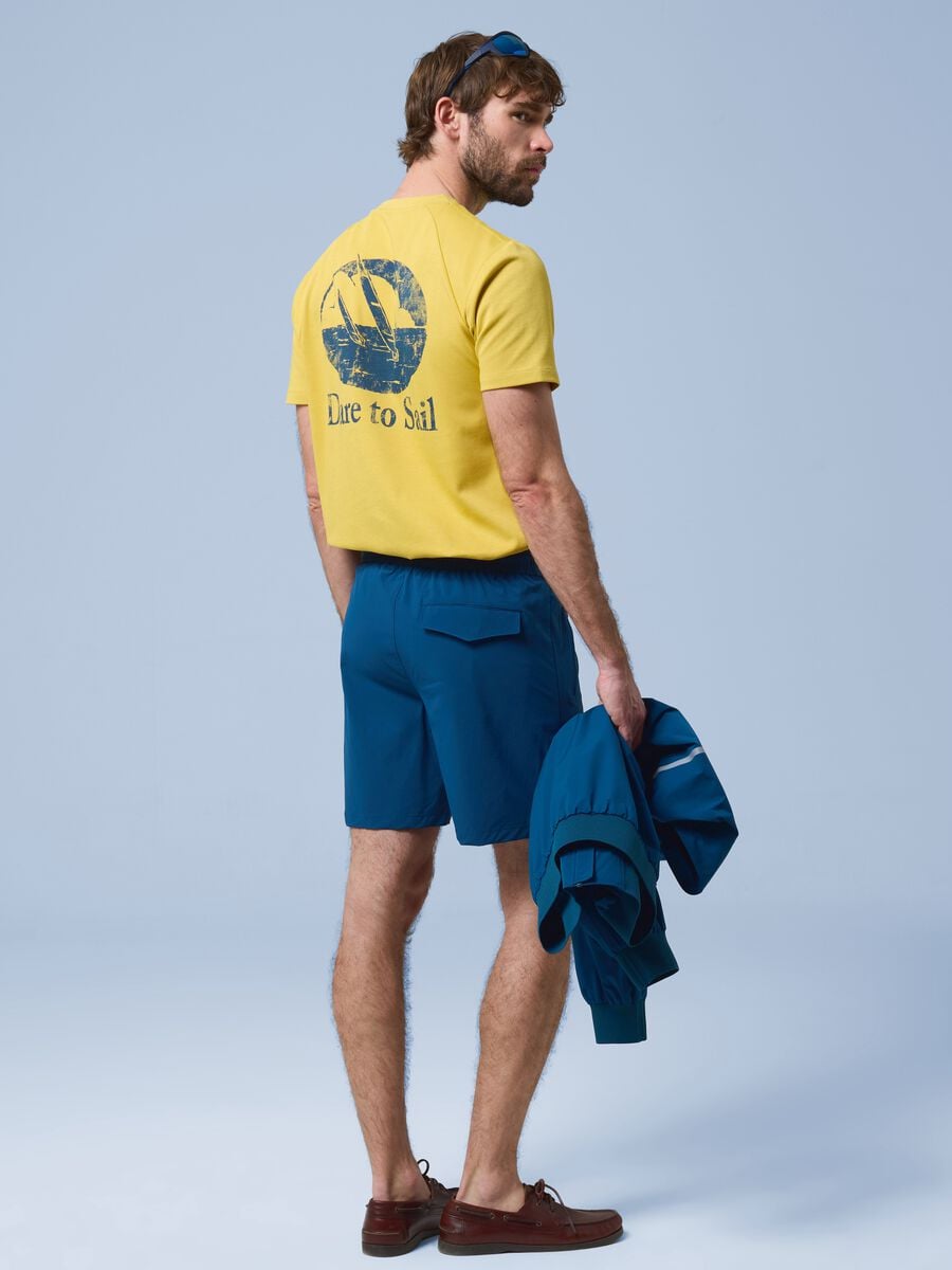 T-shirt gialla ALTAVIA SAILING in misto cotone elasticizzato_1