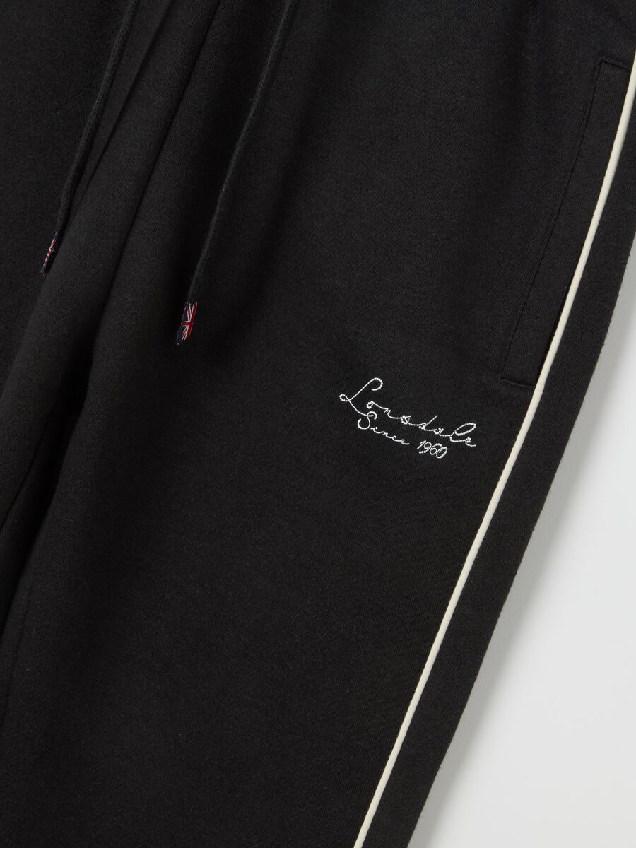 Pantaloni jogger in misto cotone nero regular fit_1