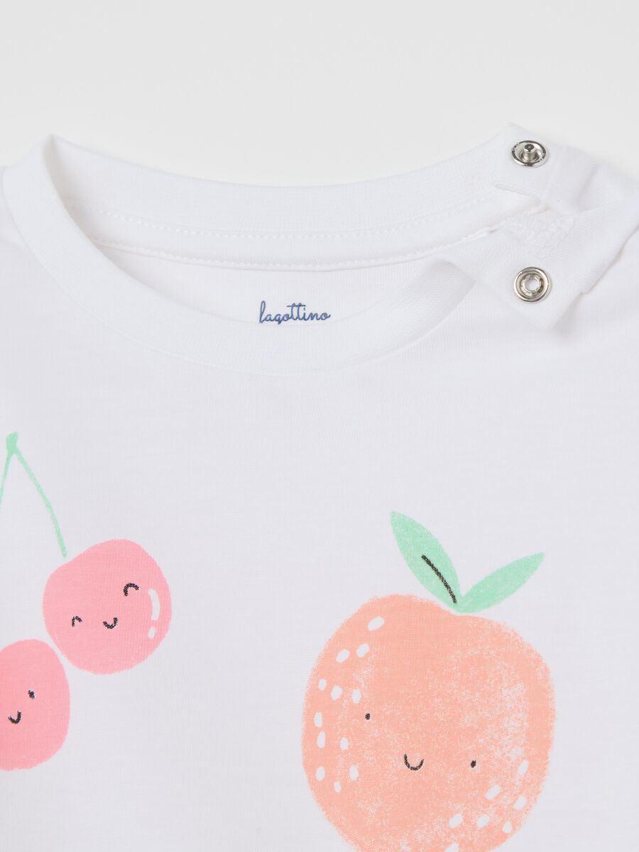 White and pink cotton pyjamas with "Frutta Party" print_3