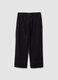 Black pure cotton carpenter denim jeans, relaxed fit_0