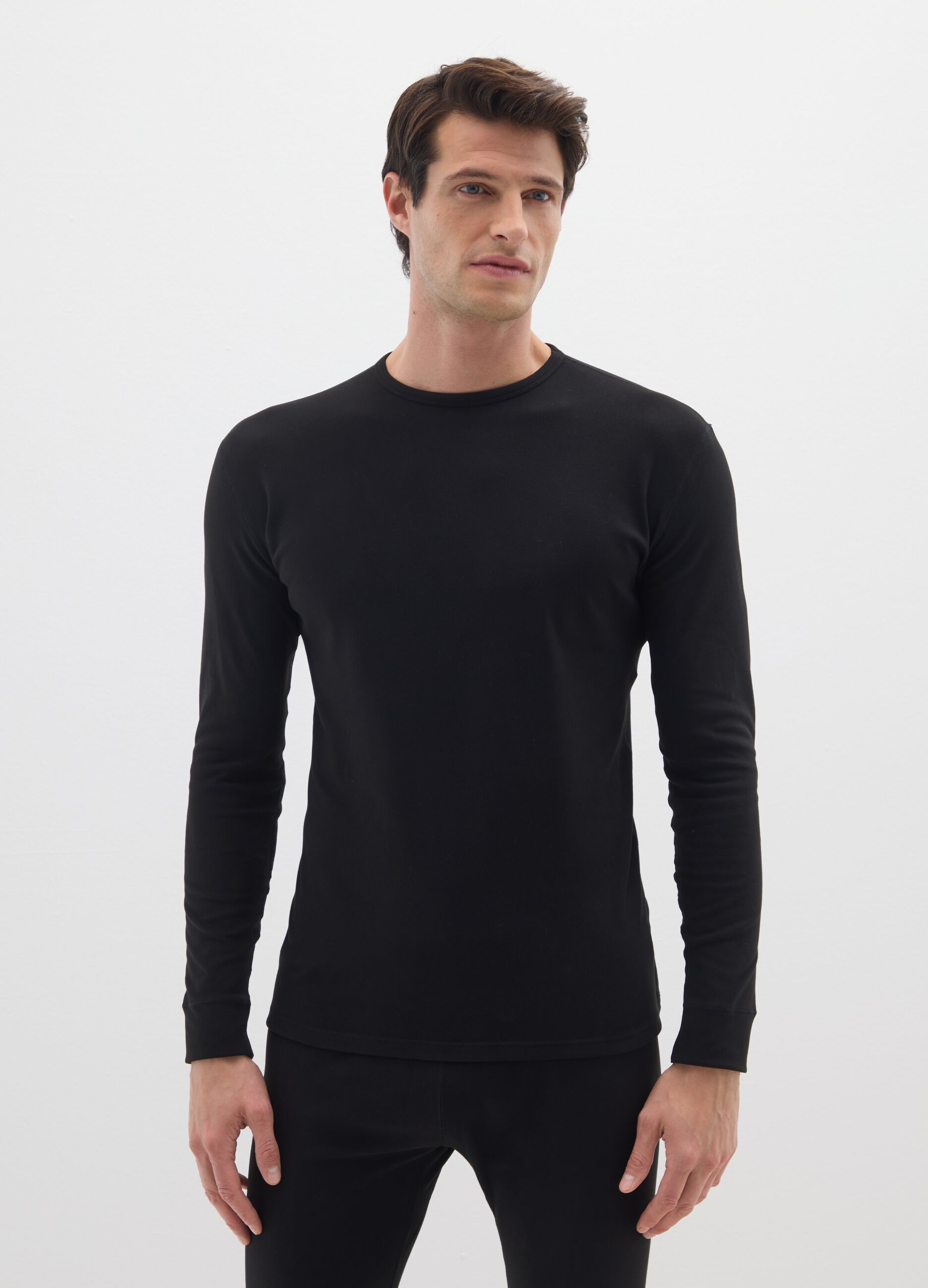 Black long sleeve t-shirt regular fit