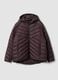 Ultralight purple quilted hooded jacket with zip, regular fit_4