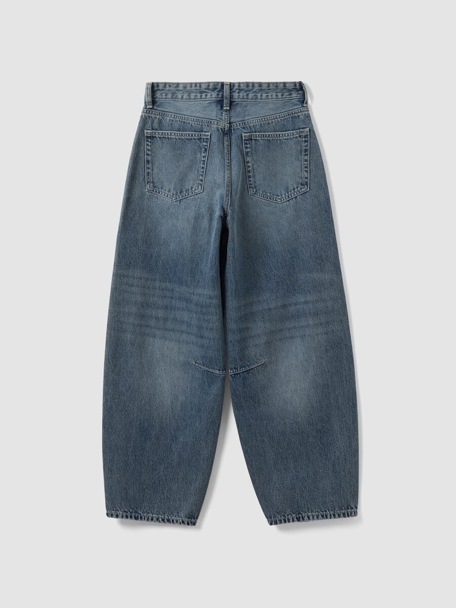 Jeans denim in puro cotone balloon fit_6