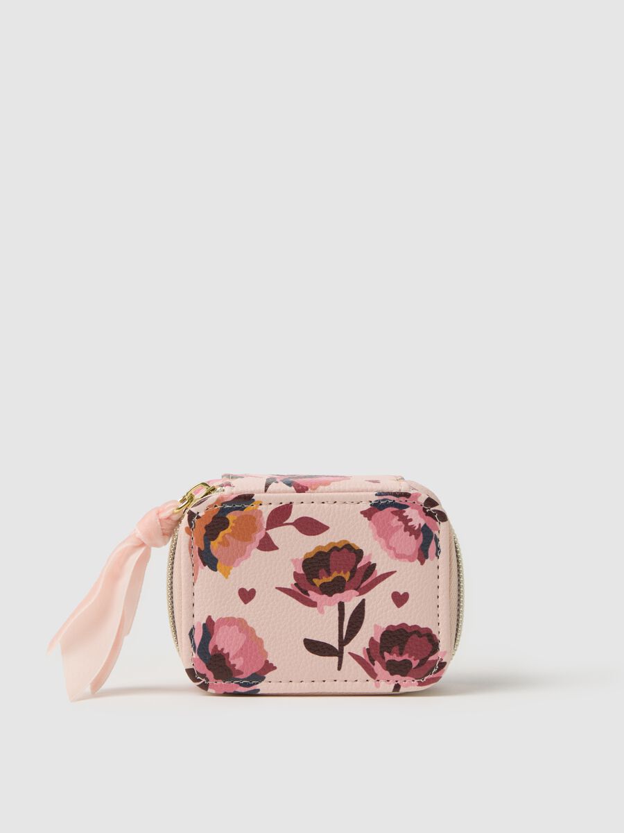 Multicolour Jewellery Case with Floral Print_0
