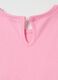 Girls&rsquo; pink dress in 100% cotton with puff sleeves_3