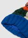 Cappello da bambino multicolor con pon pon_2