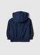 Blue waterproof children's jacket, regular fit with zip and hood_1