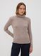 Maglia beige in misto viscosa a costine con girocollo_2
