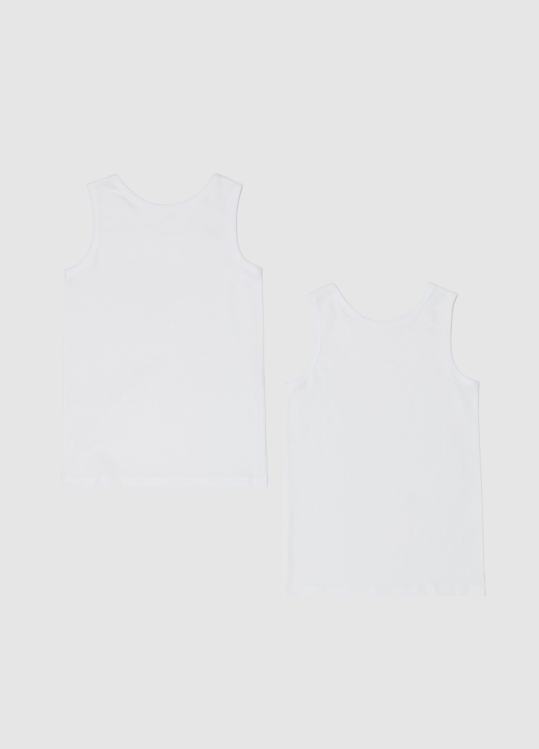 Two-pack racerback vests in organic cotton