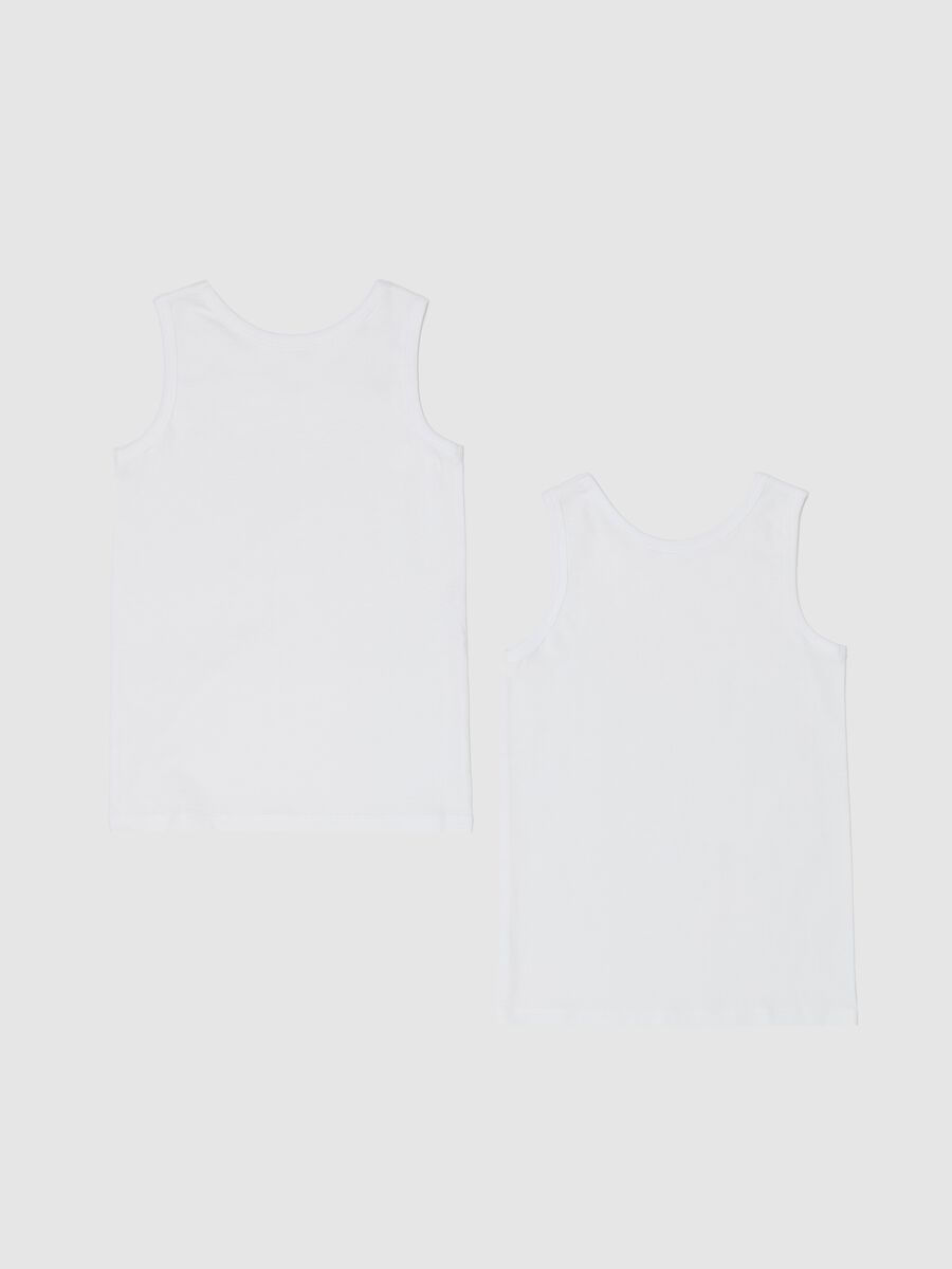 Two-pack racerback vests in organic cotton_1