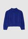 Knitted Blue High Neck Jumper_3