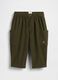 Green Cotton Cargo Trousers_0