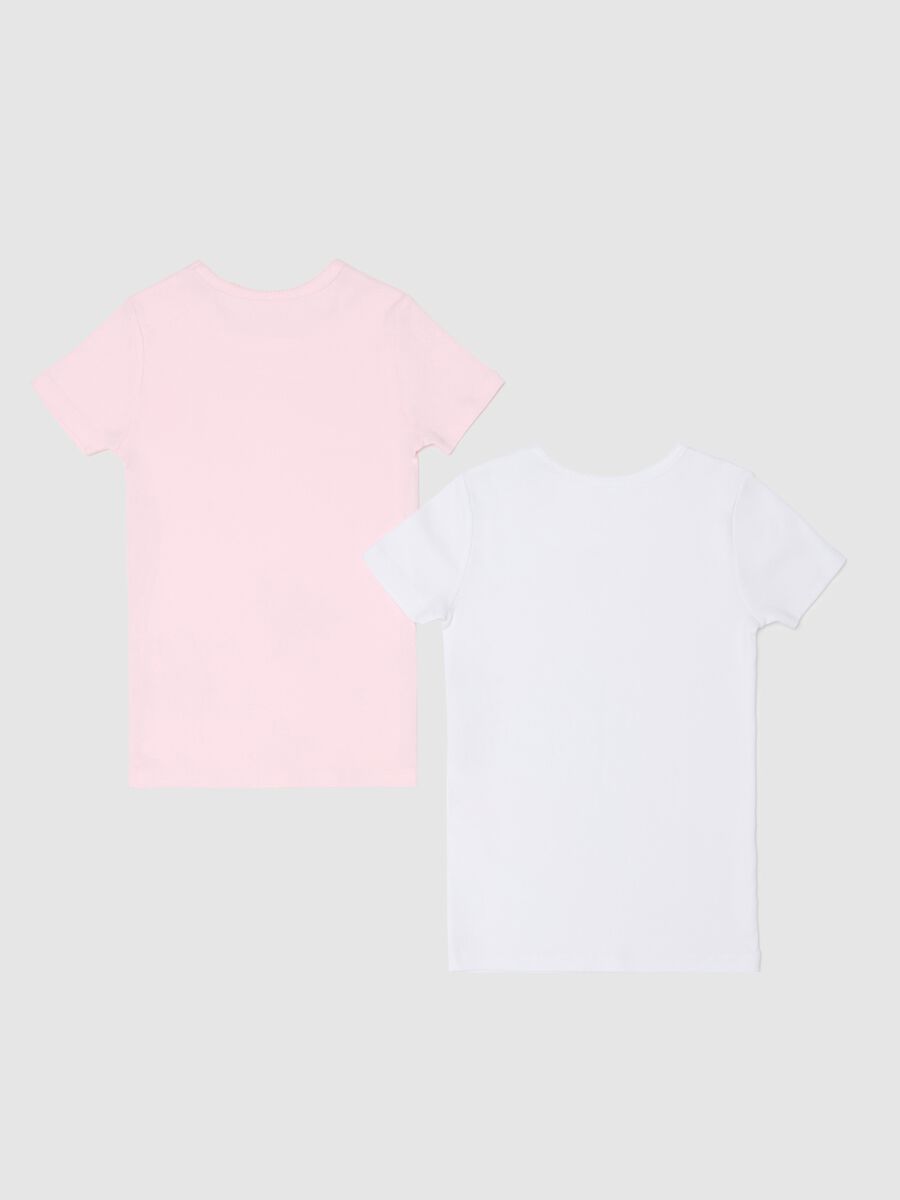Two-pack organic cotton undershirts with bow_0