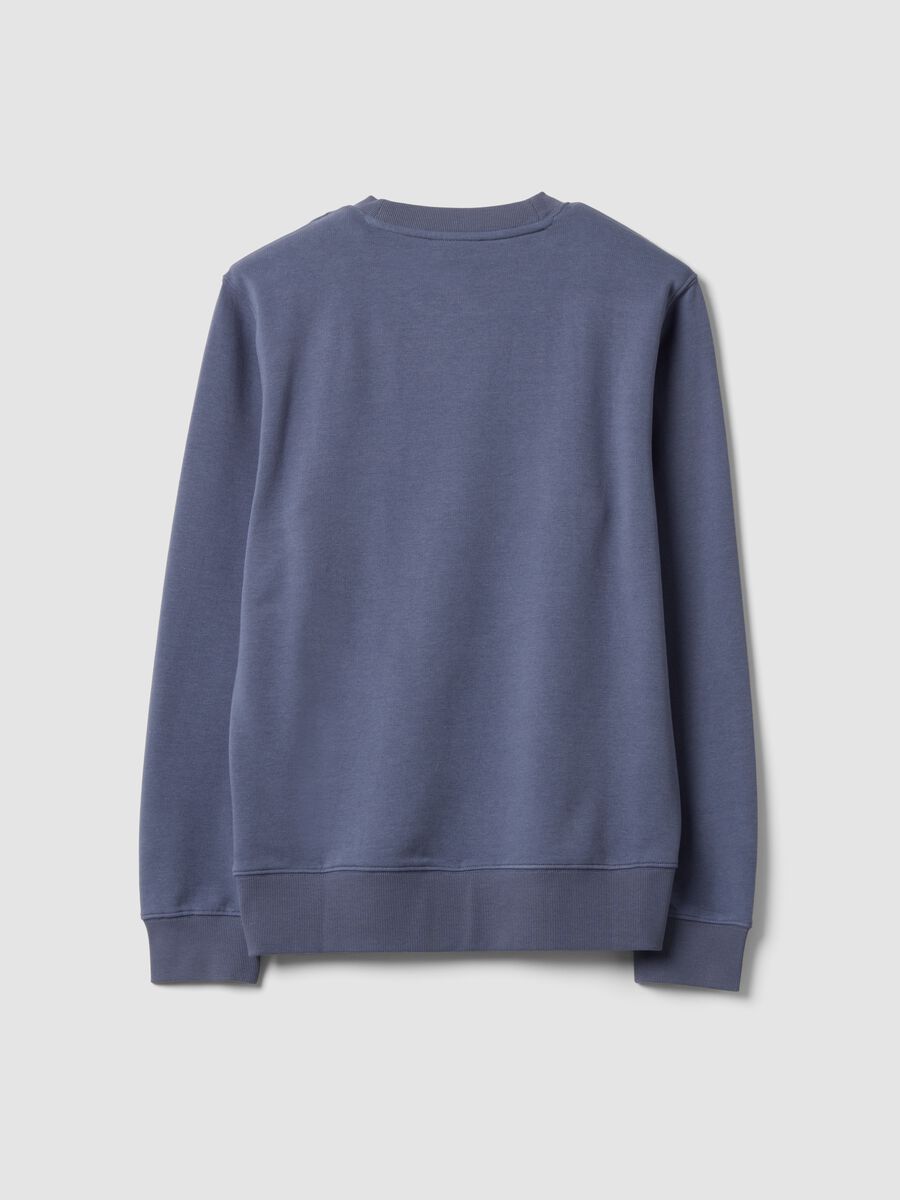 Grey crew-neck cotton-blend sweatshirt, regular fit_1