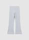 Girls' grey stretch cotton flared treggings_1