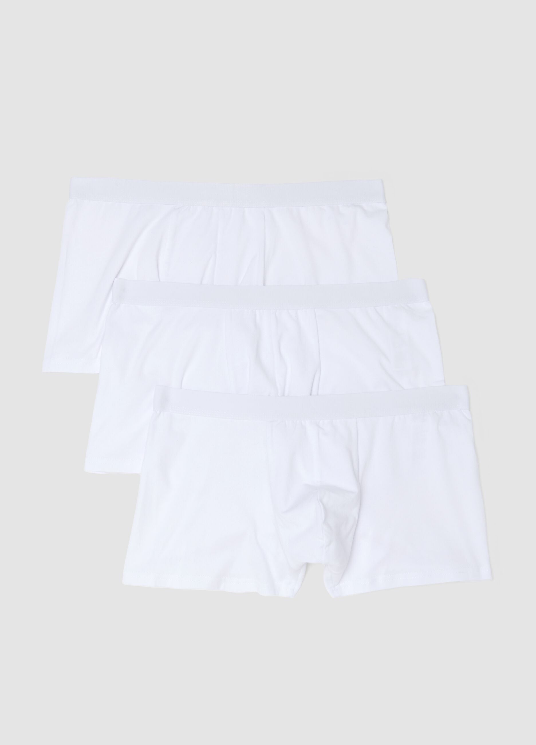 Tripack di boxer bianchi in cotone organico