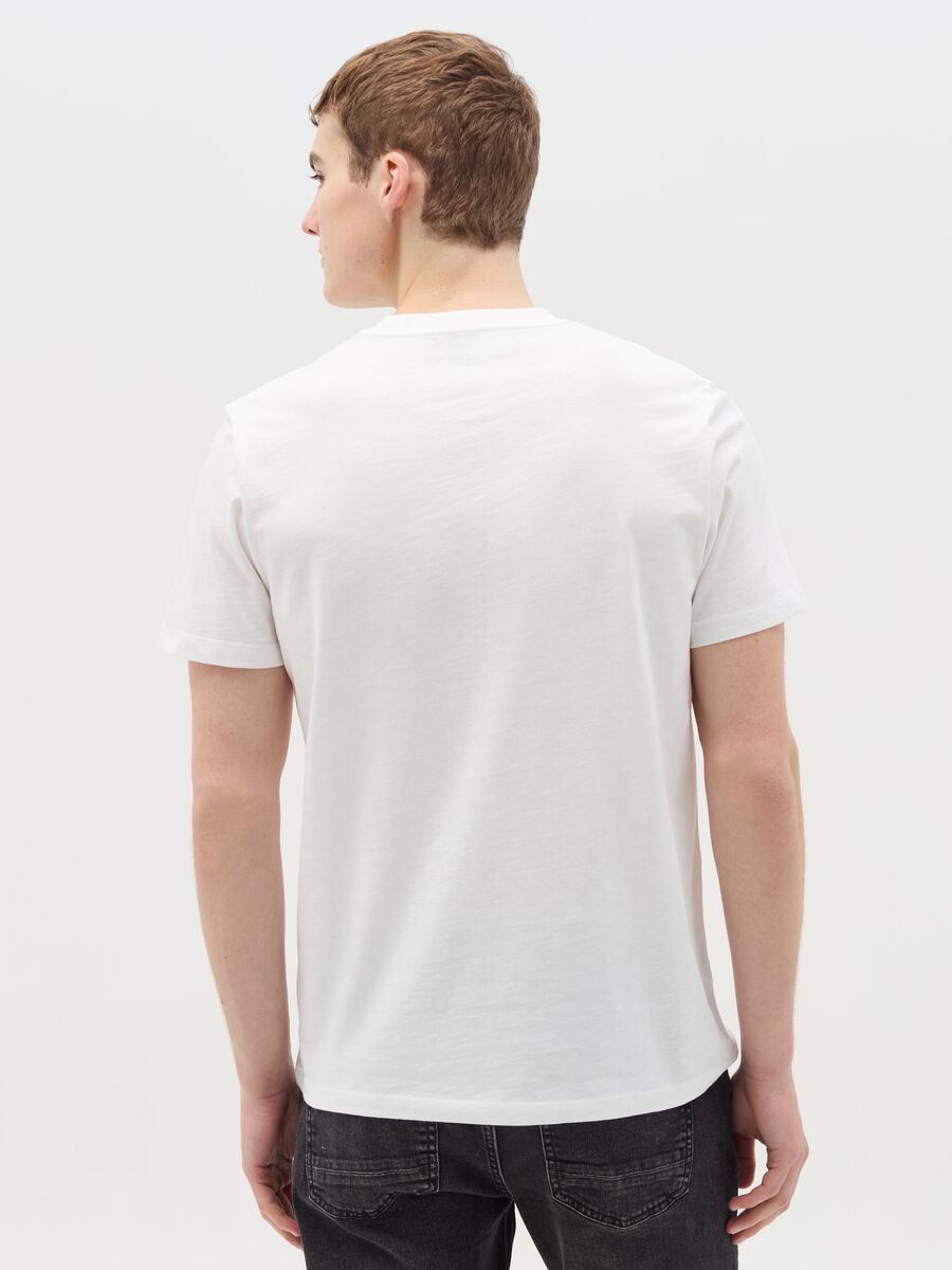 T-shirt in slub cotton with round neck_3