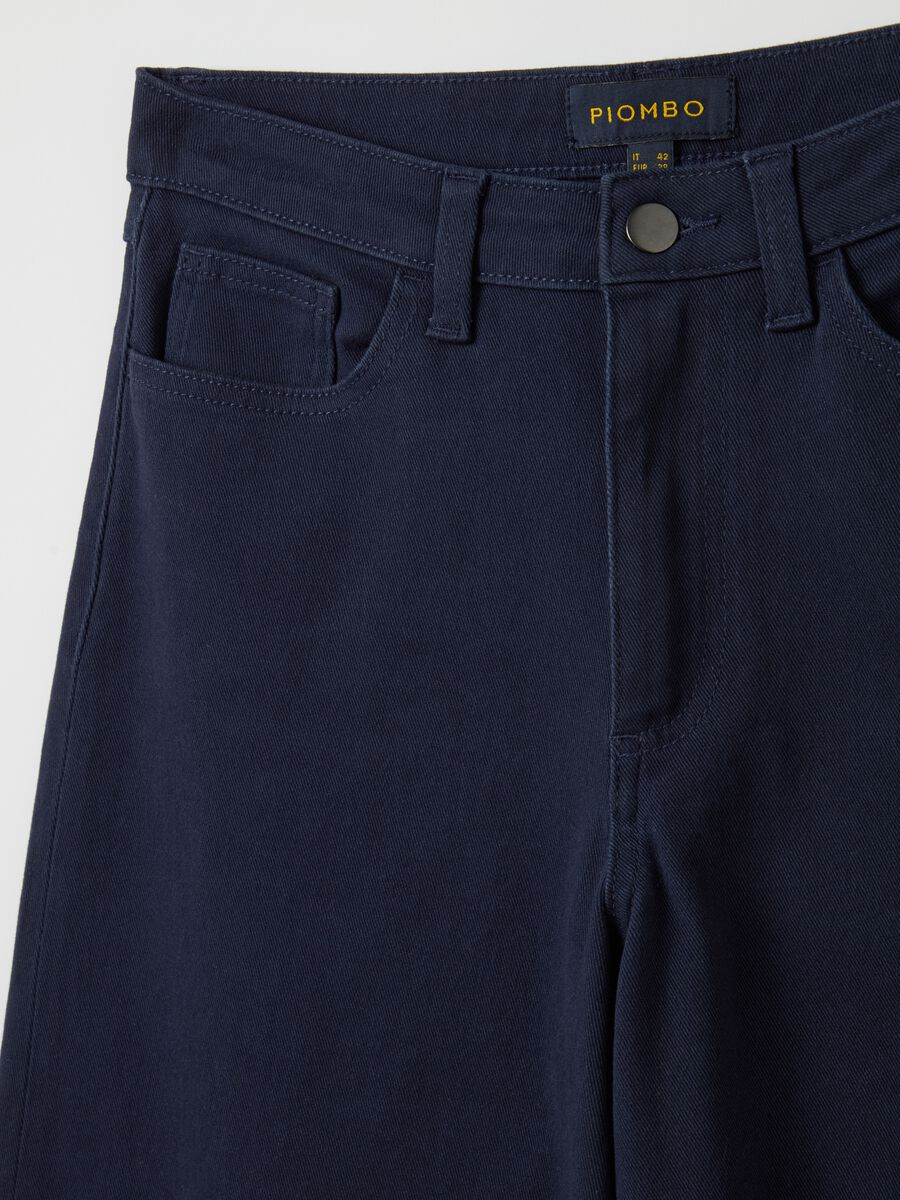 Flare-fit trousers in stretch cotton_5