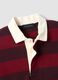 Red pure cotton striped long-sleeve rugby polo, regular fit_5