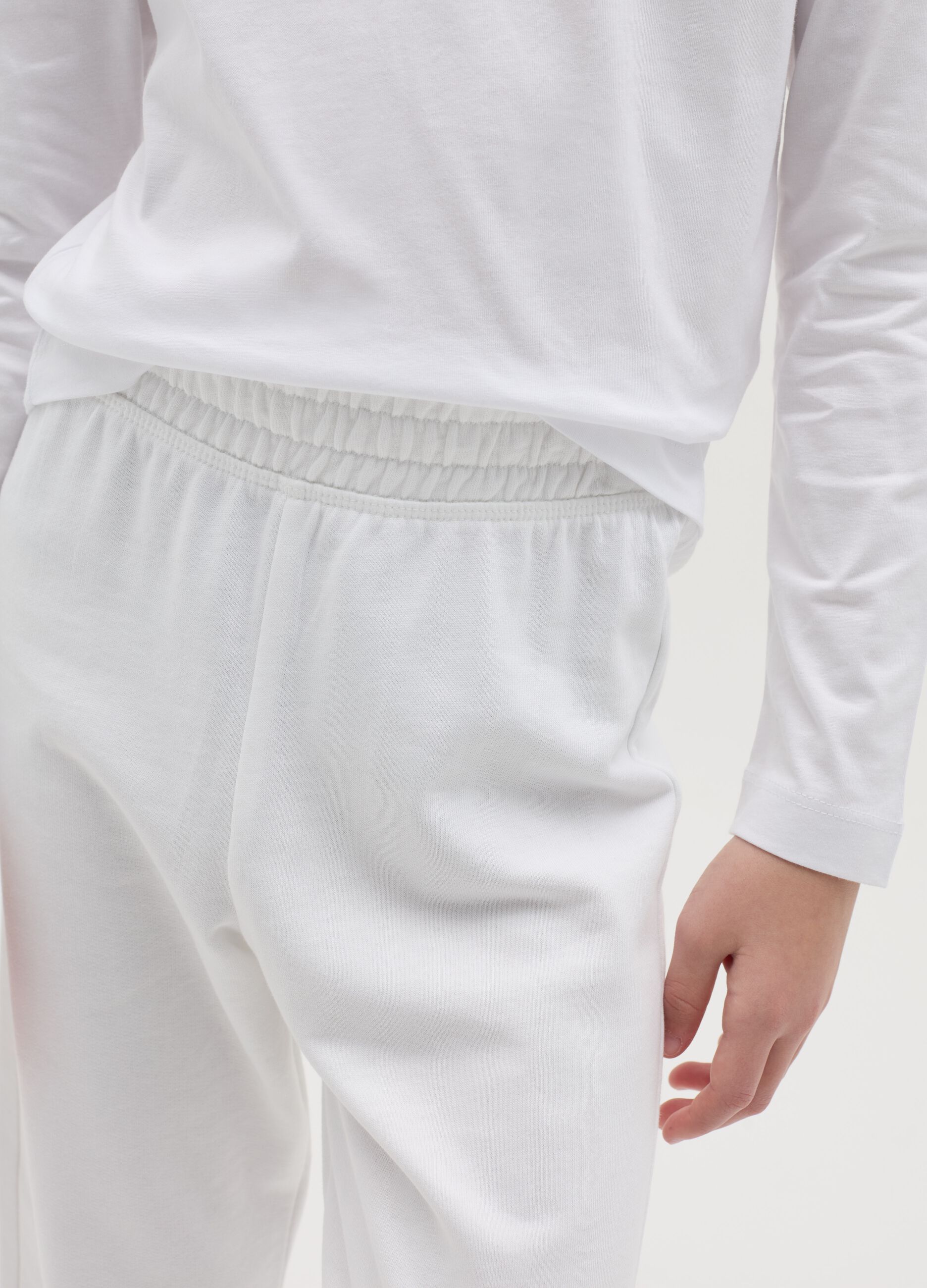 Joggers in cotone con profili elasticati