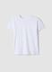 T-shirt in puro cotone bianca da ragazza regular fit_3